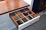 Sapele dovetail drawer with cedar dividers